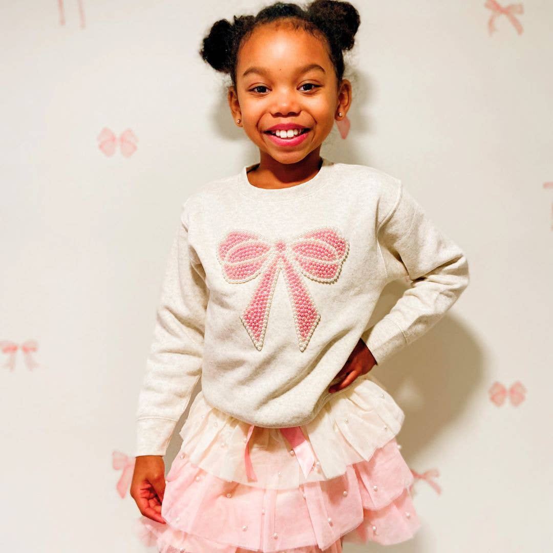 Sweet Wink - Pearl Bow Patch Sweatshirt - Kids Boutique Clothing: 2T