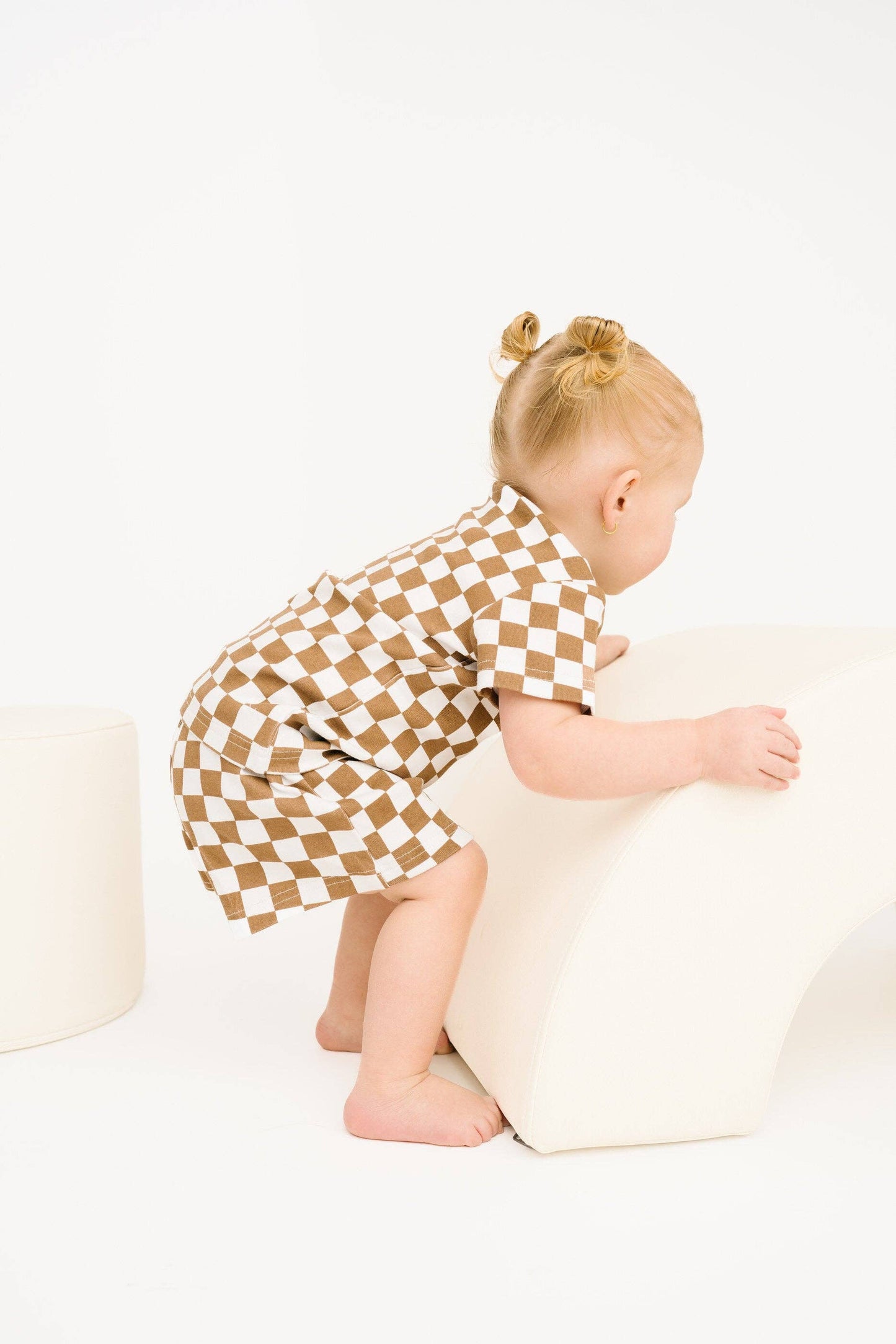 Little One Shop - Brown Checkered Pocket Set