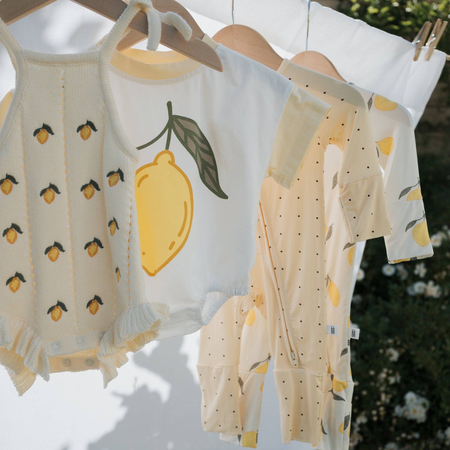 Forever French Baby - Knit Ruffle Romper | Lemon: Newborn