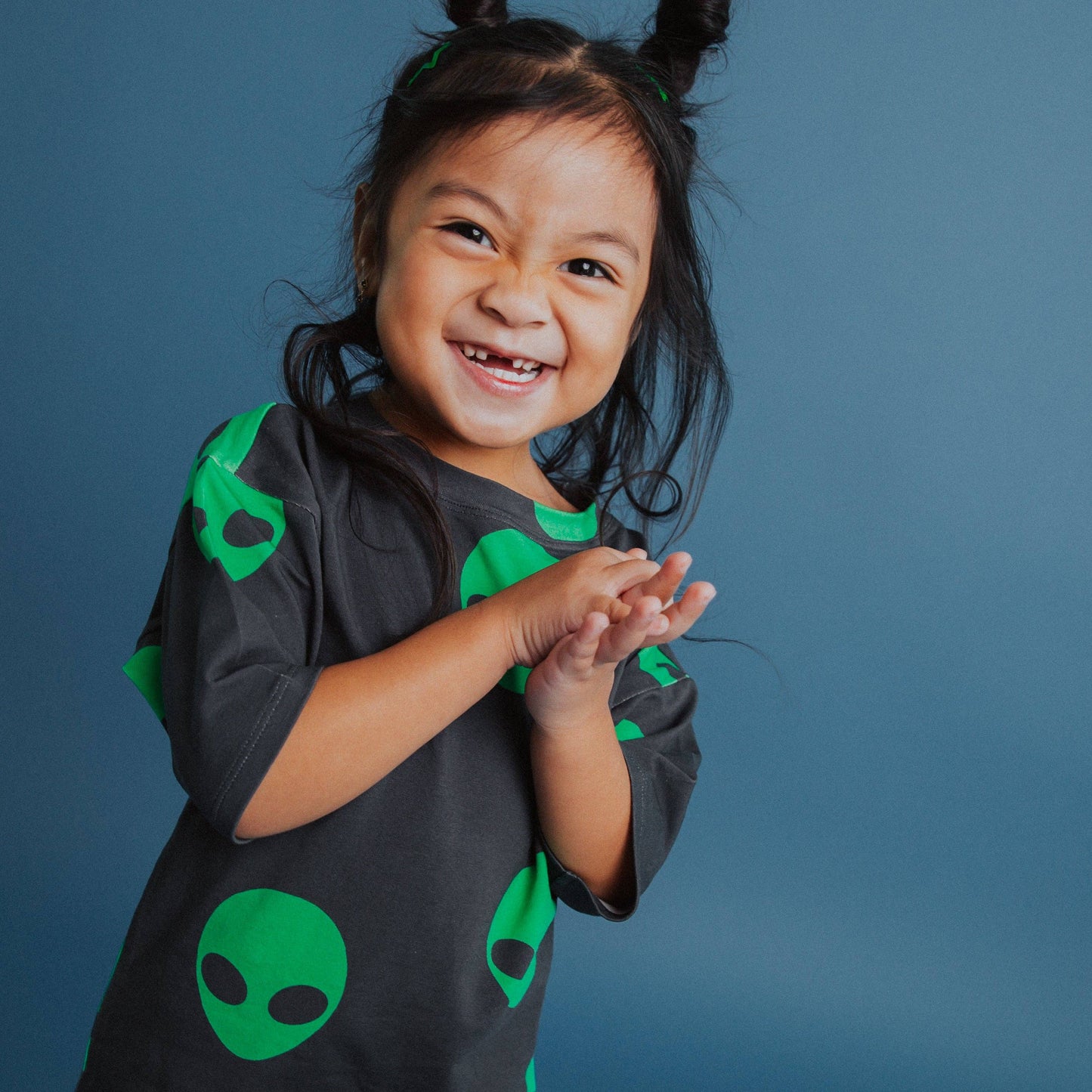 RAGS - Drop Shoulder Kids Tee - Alien Invasion