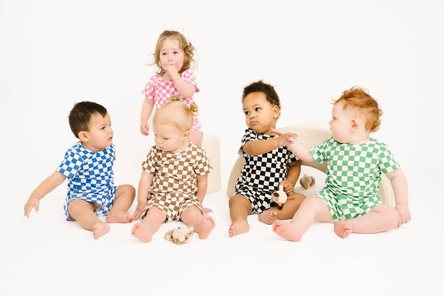 Little One Shop - Brown Checkered Pocket Set