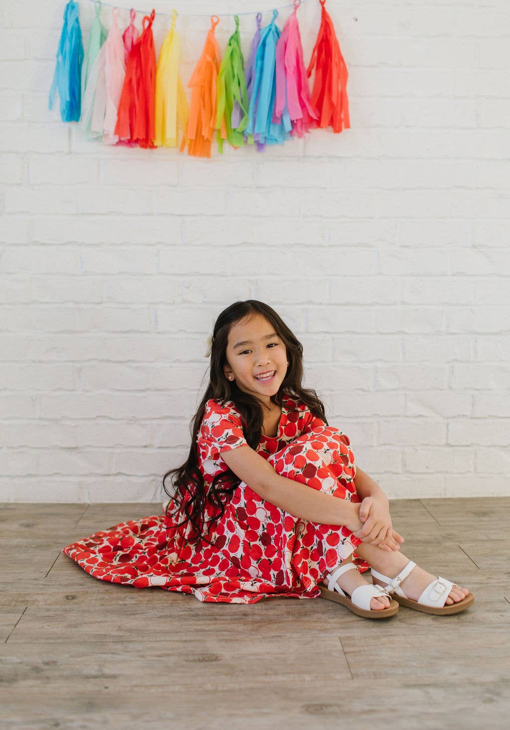 Ollie Jay - Classic Twirl Dress in Apple | Girls BACK TO SCHOOL Dress