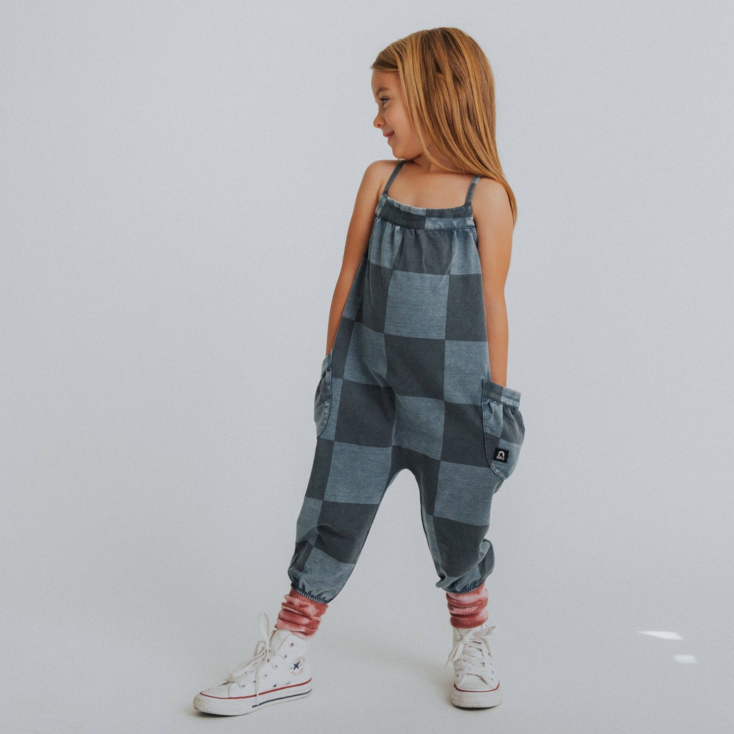 RAGS - Strappy Jumper - Blue Denim Check