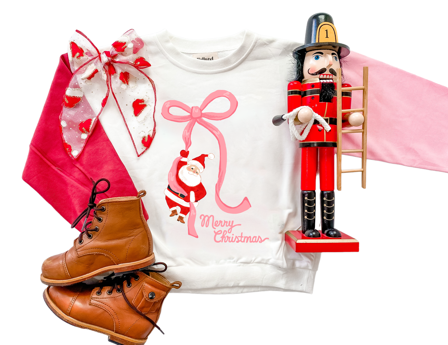 Santa Bow | Christmas Sweatshirt