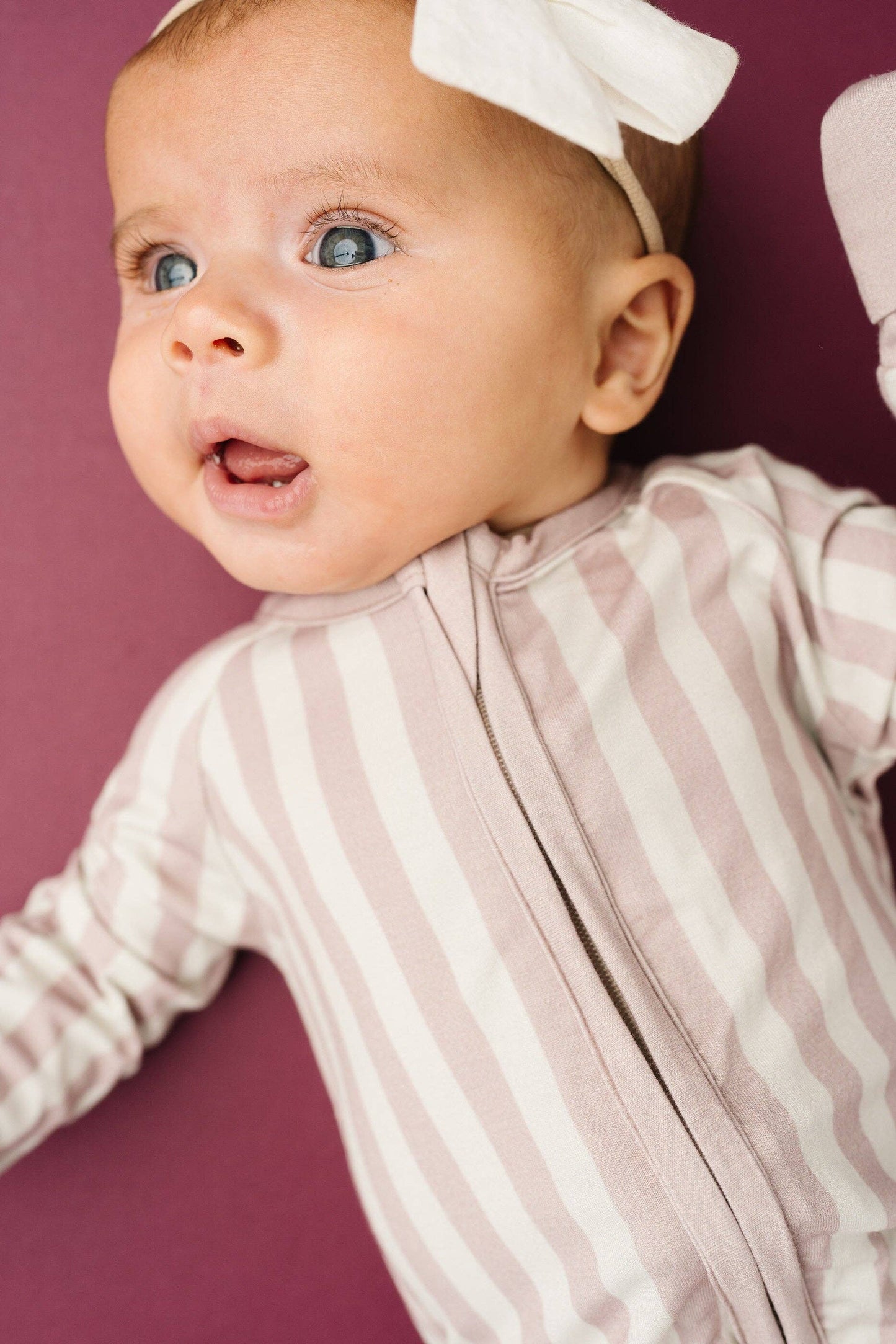 Little One Shop - Blush Stripe Bamboo Sleeper