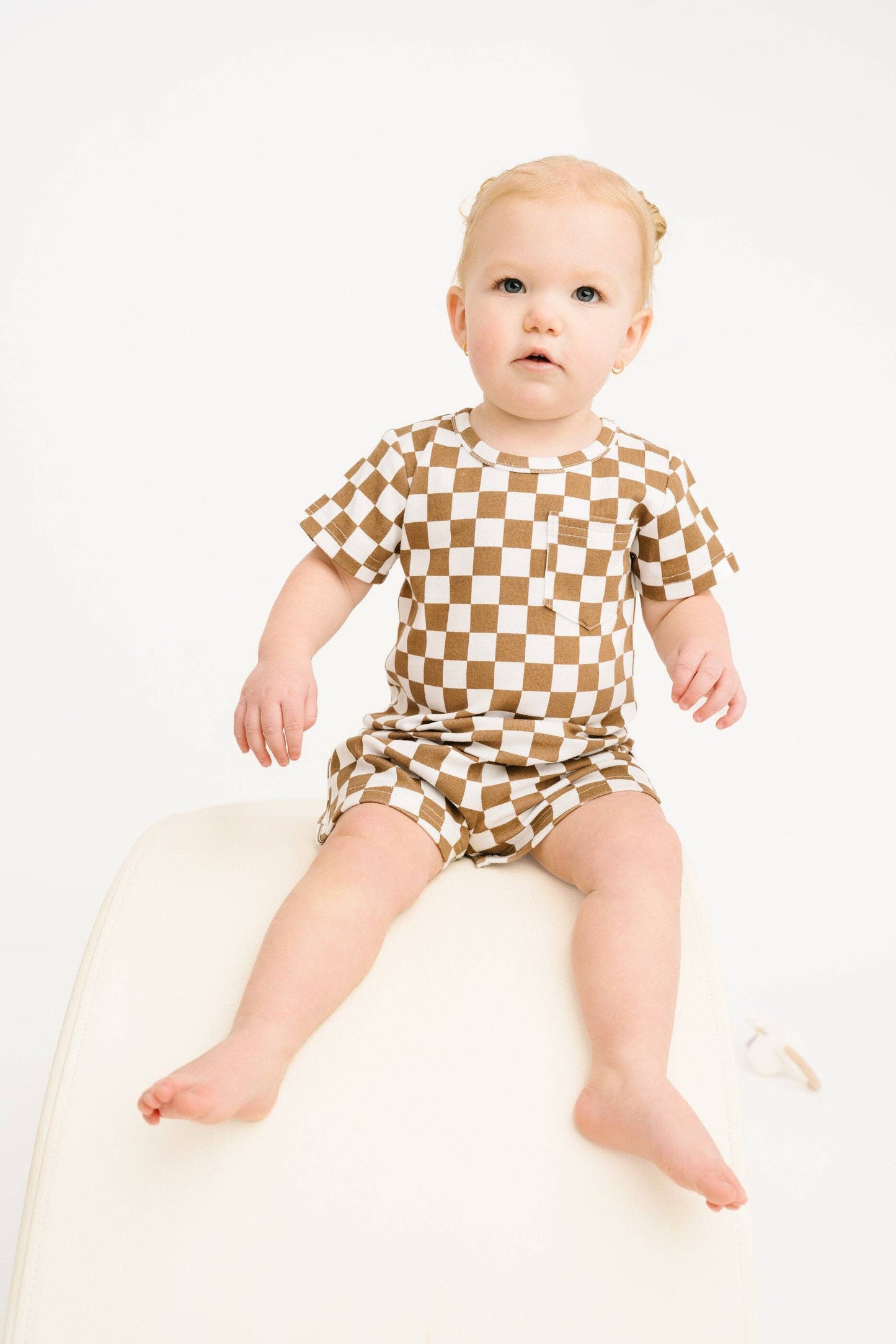 Little One Shop - Brown Checkered Pocket Set