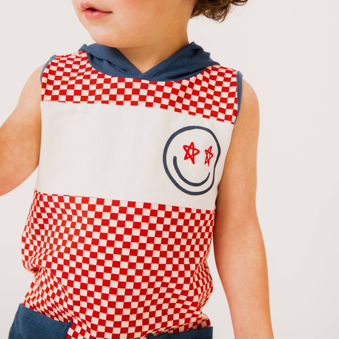 RAGS - Rag Romper - Red Mini Check