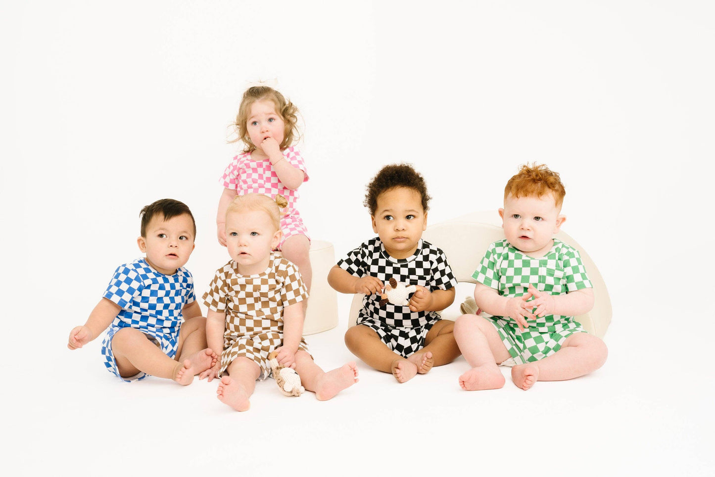 Little One Shop - Brown Checkered Pocket Set