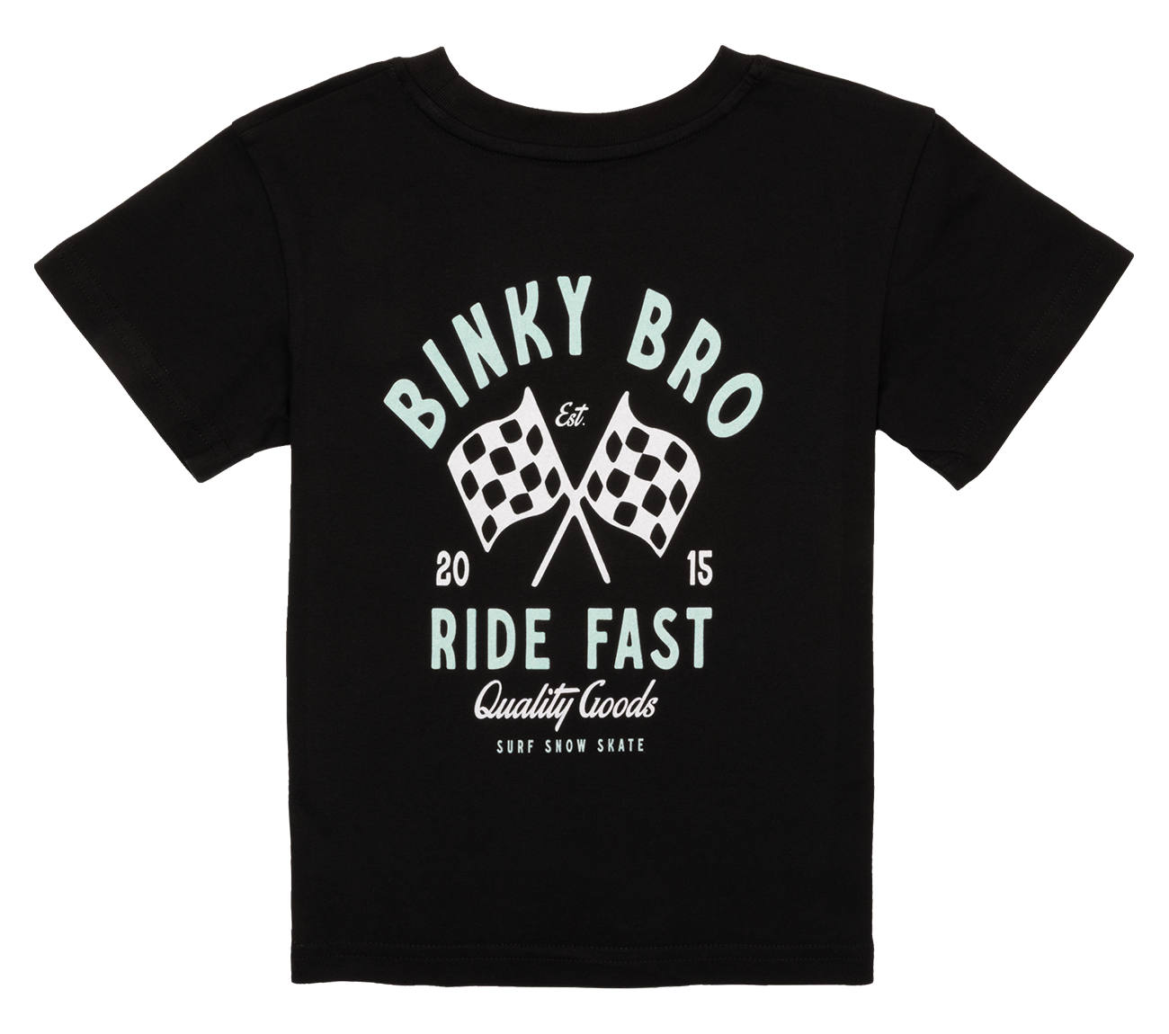BinkyBro - Racing Checkers T-Shirt: Black