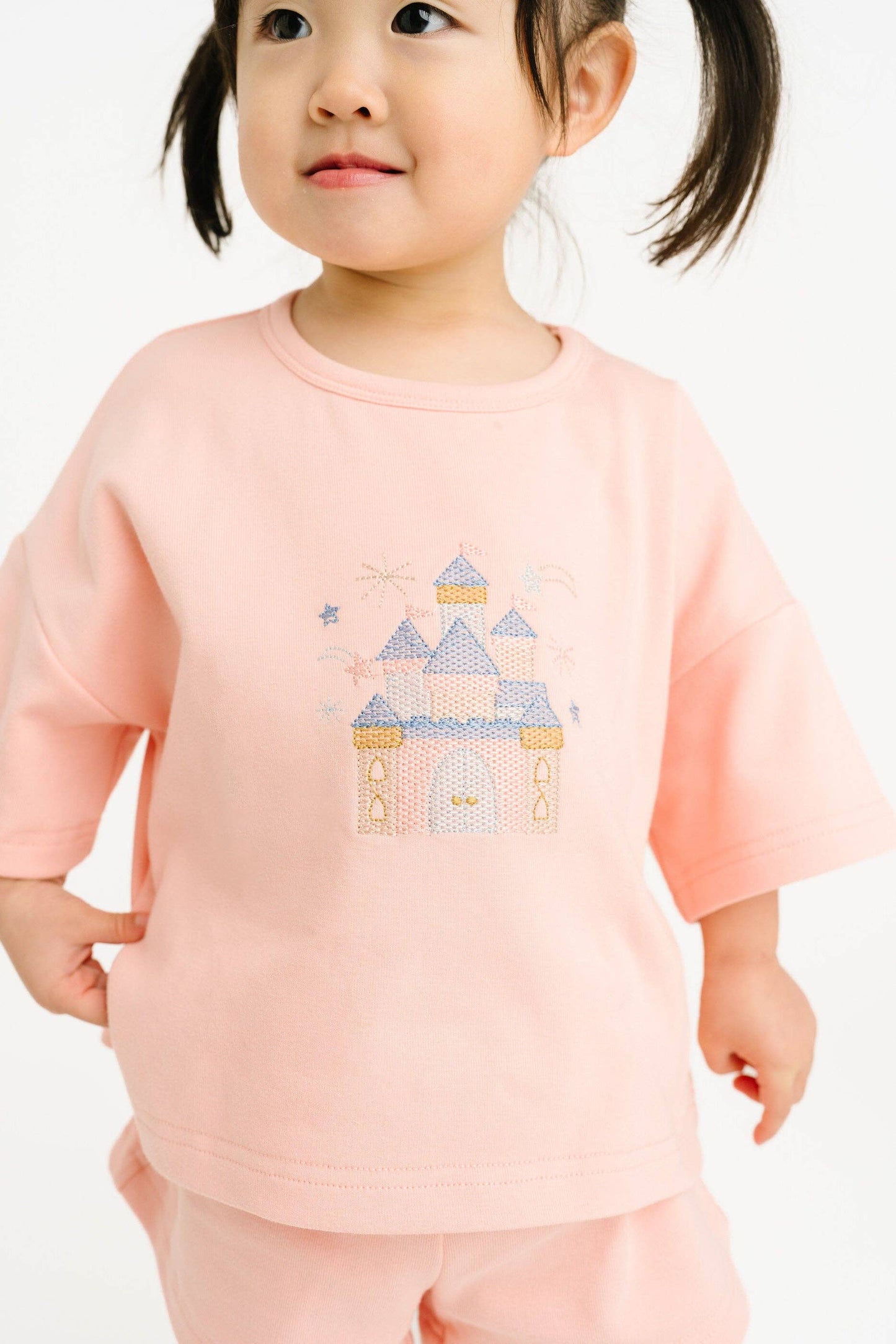 Princess Castle Embroidered Slouchy Set