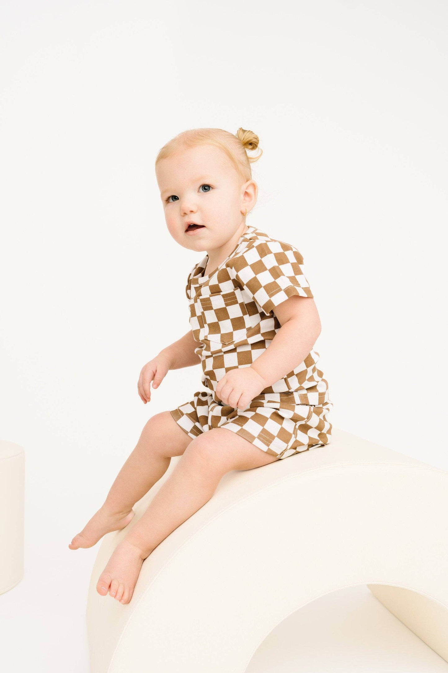 Little One Shop - Brown Checkered Pocket Set