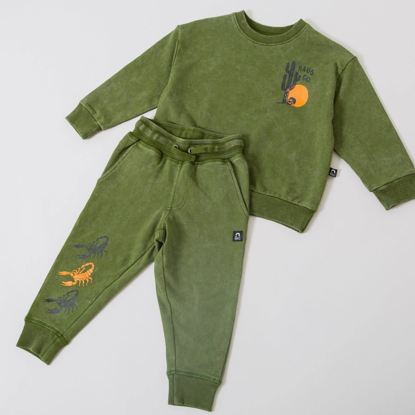 RAGS - Drop Shoulder Crewneck - 'Desert' - Washed Cedar