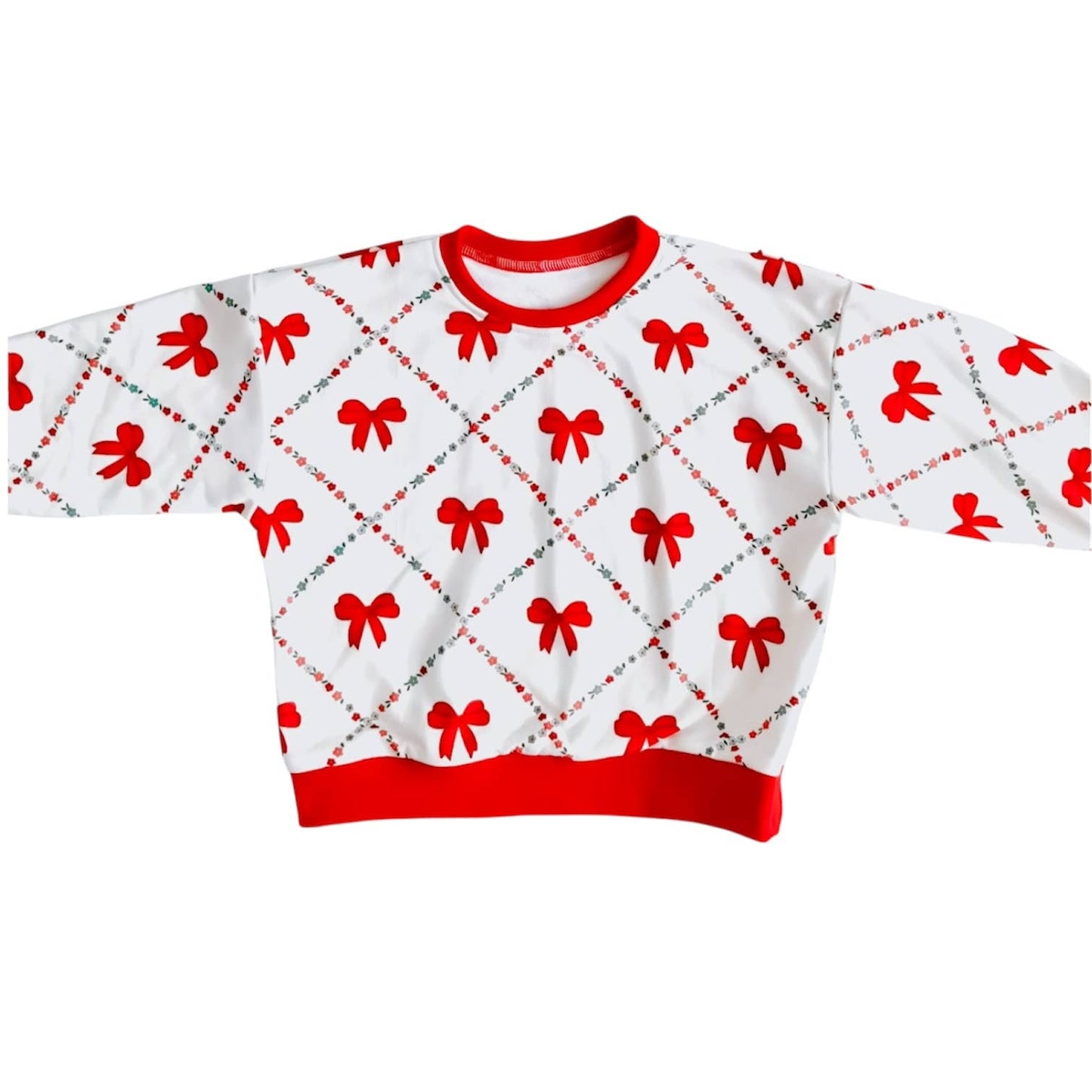 Holiday Ribbons | Kids Christmas Sweatshirt