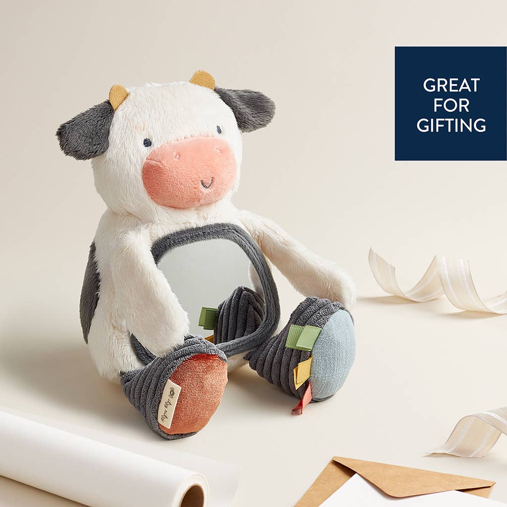 Itzy Ritzy - Carmen The Cow - Itzy Bitzy Mirror™ Travel + Tummy Time Toy