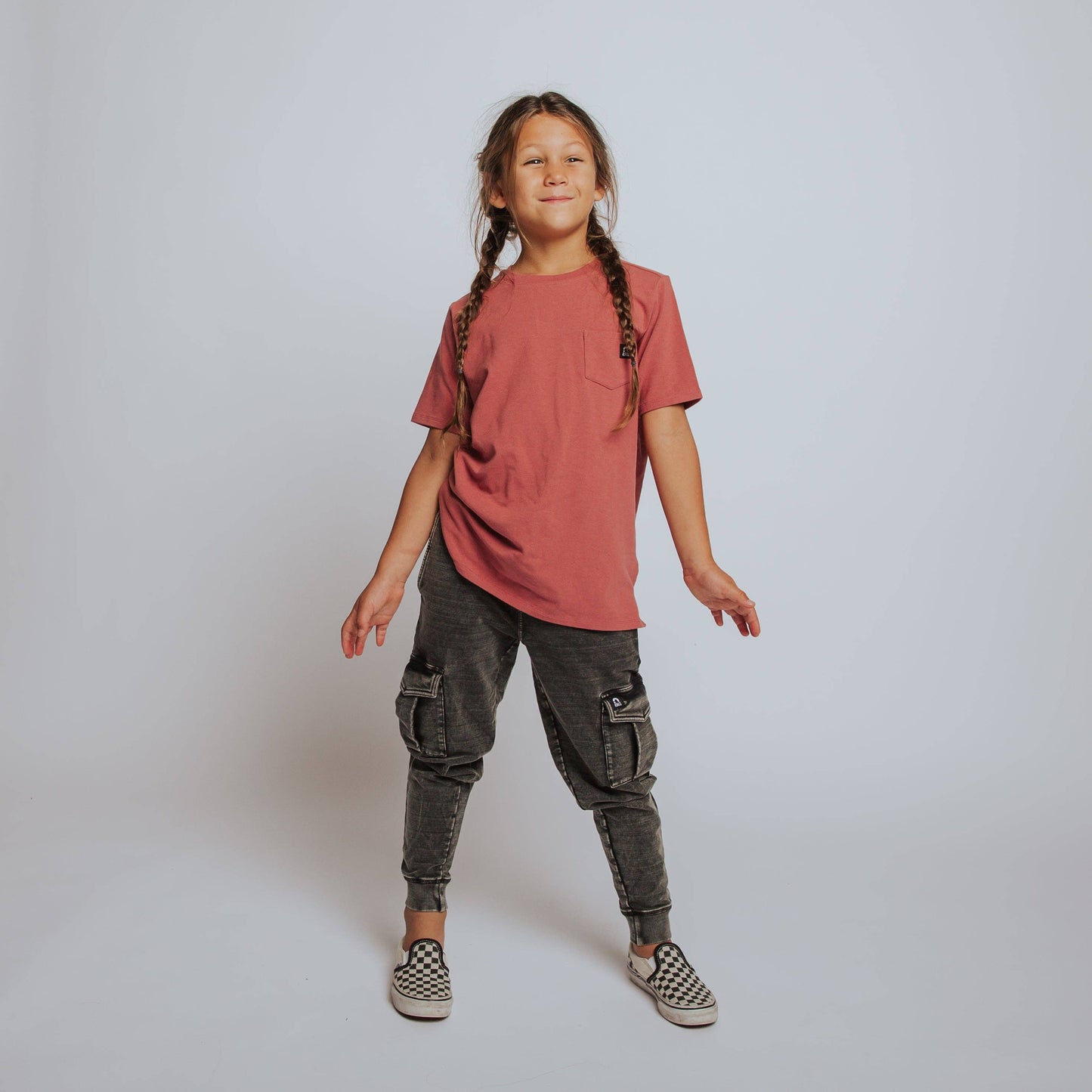 RAGS - Essentials Relaxed Fit Cargo Joggers - Washed Black Denim