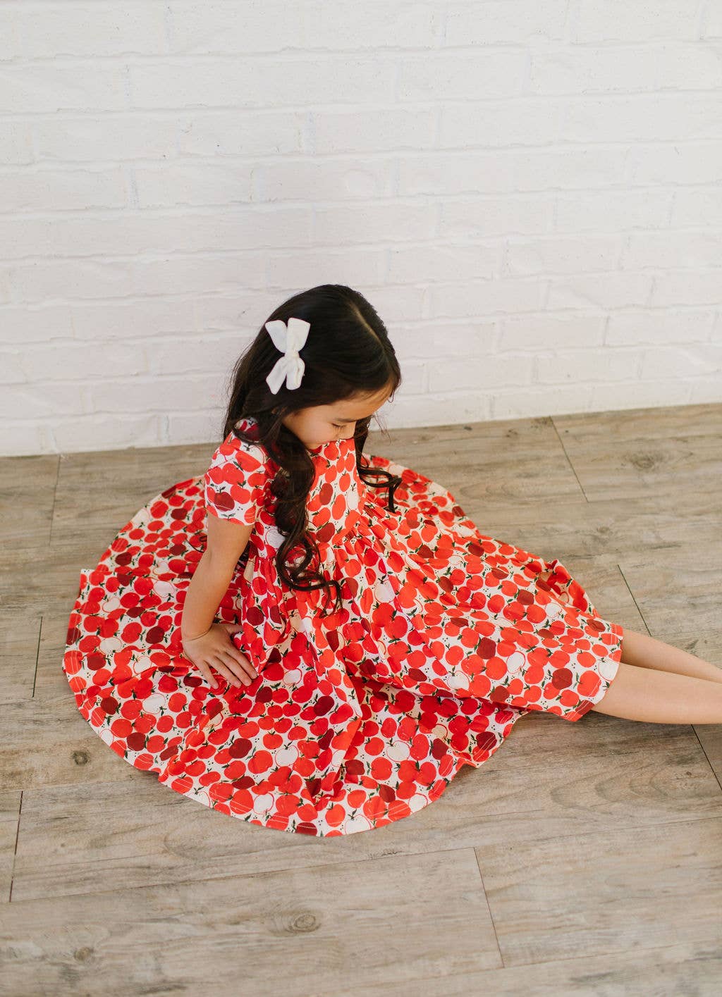 Ollie Jay - Classic Twirl Dress in Apple | Girls BACK TO SCHOOL Dress