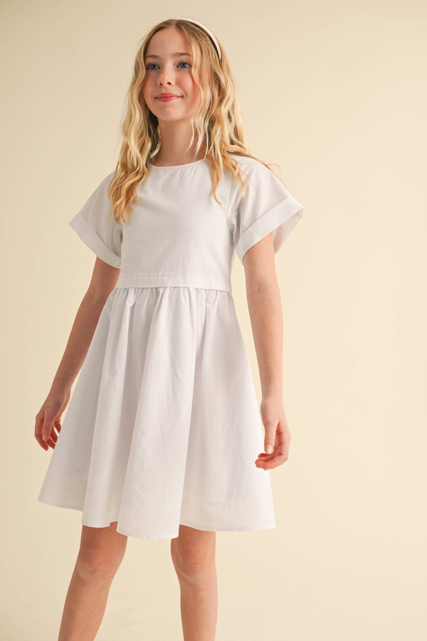 heart and arrow - TWEEN GIRLS KIDS FIT & FLARE DRESS