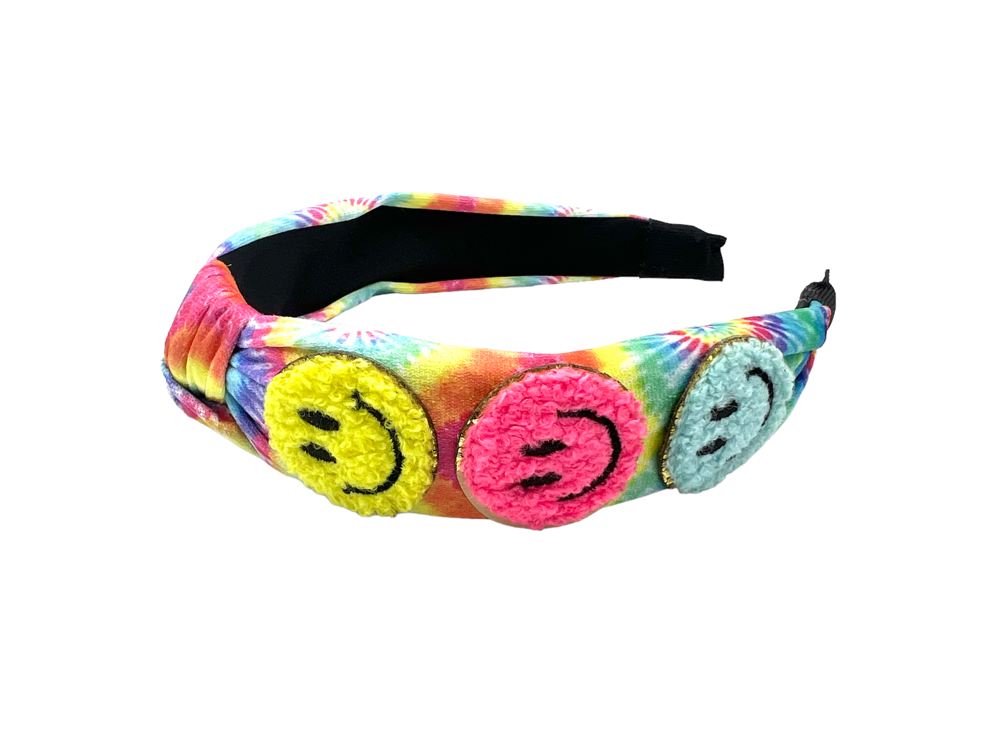 Varsity Tie Dye Smiley Knot Headband