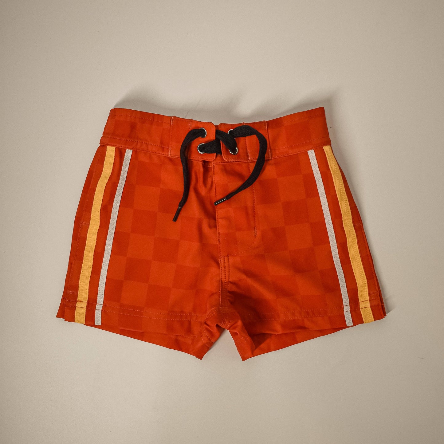 Little Rad Things - RETRO-WAVE HYBRID BOARD SHORT - RED/ORANGE