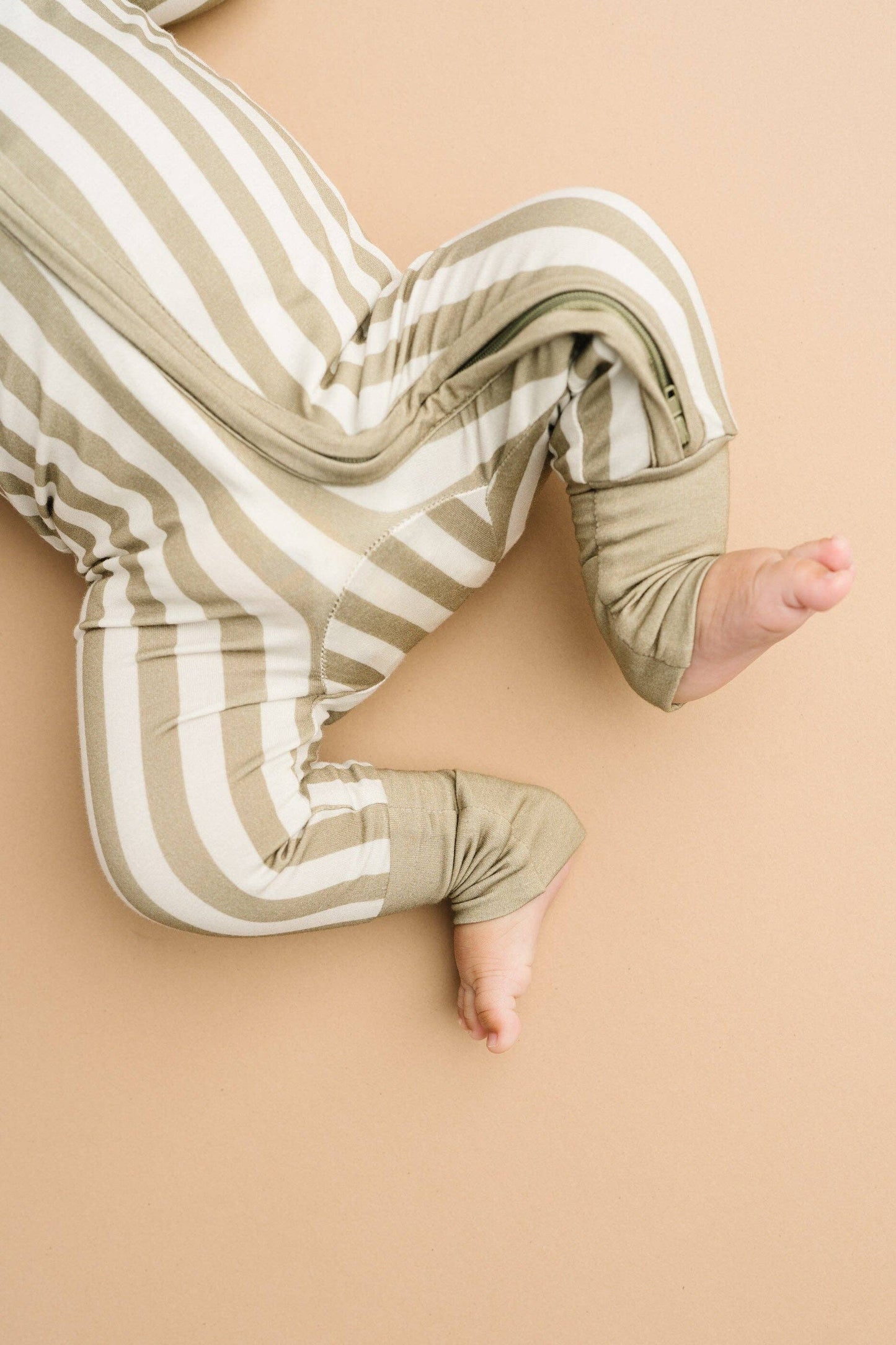 Little One Shop - Olive Stripe Bamboo Sleeper