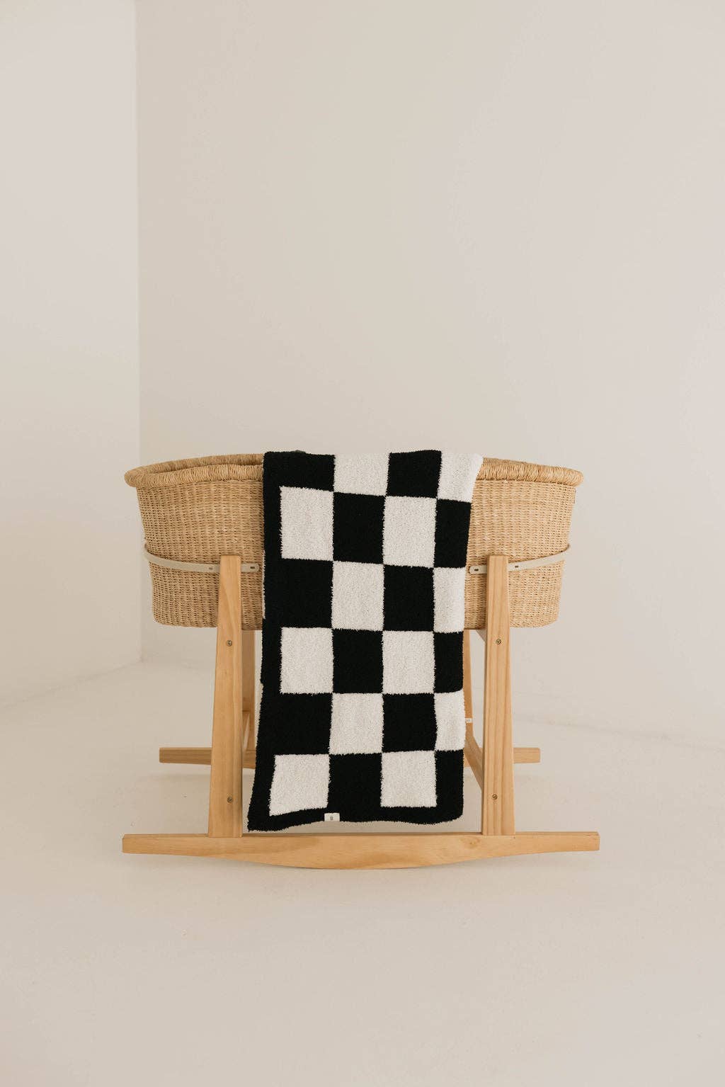 Forever French Baby - Plush Blanket | Black & White Checkerboard : Baby/Toddler 45x45