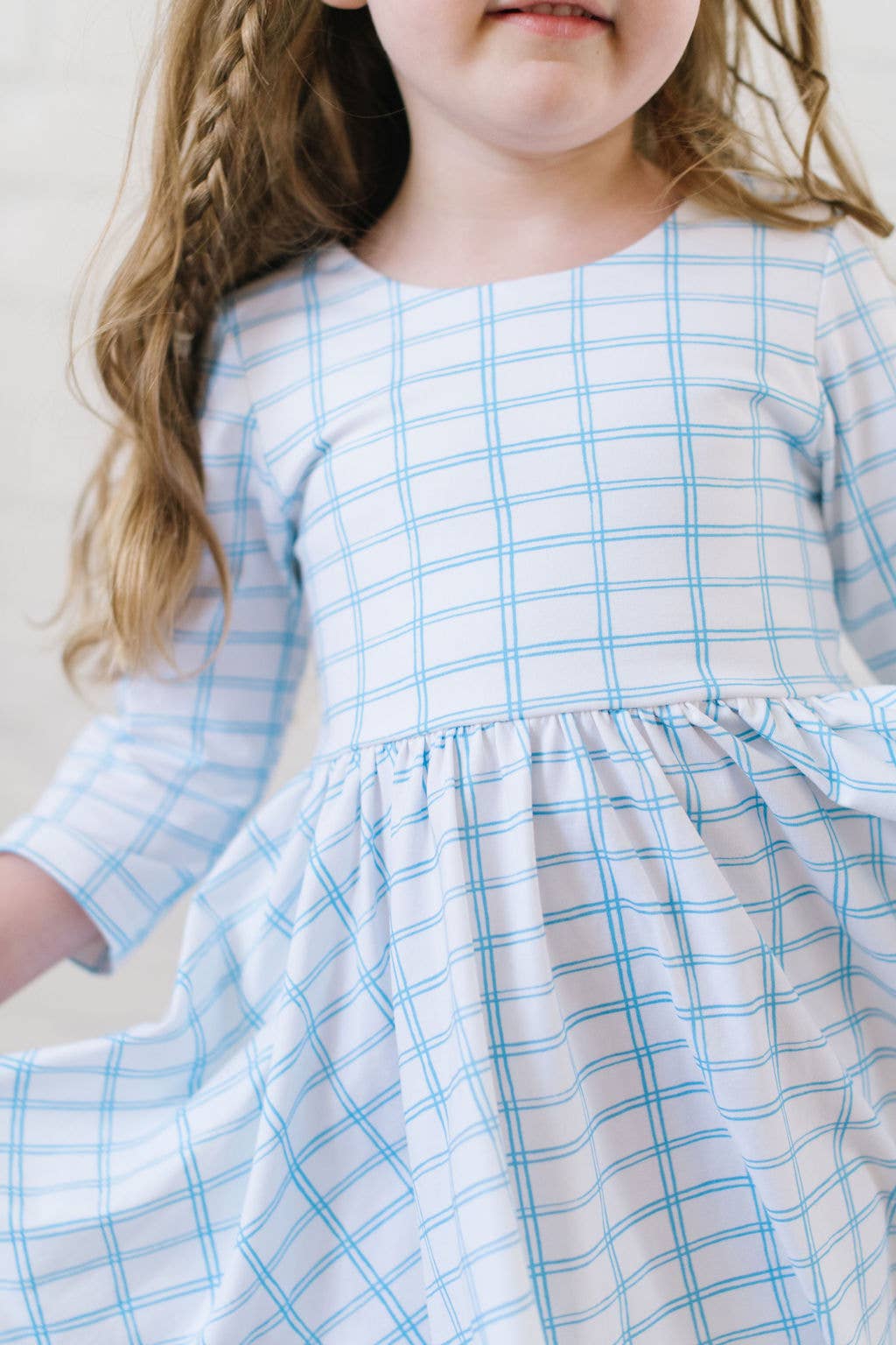 Emile Dress in Blue Picnic | Pocket Twirl Dress