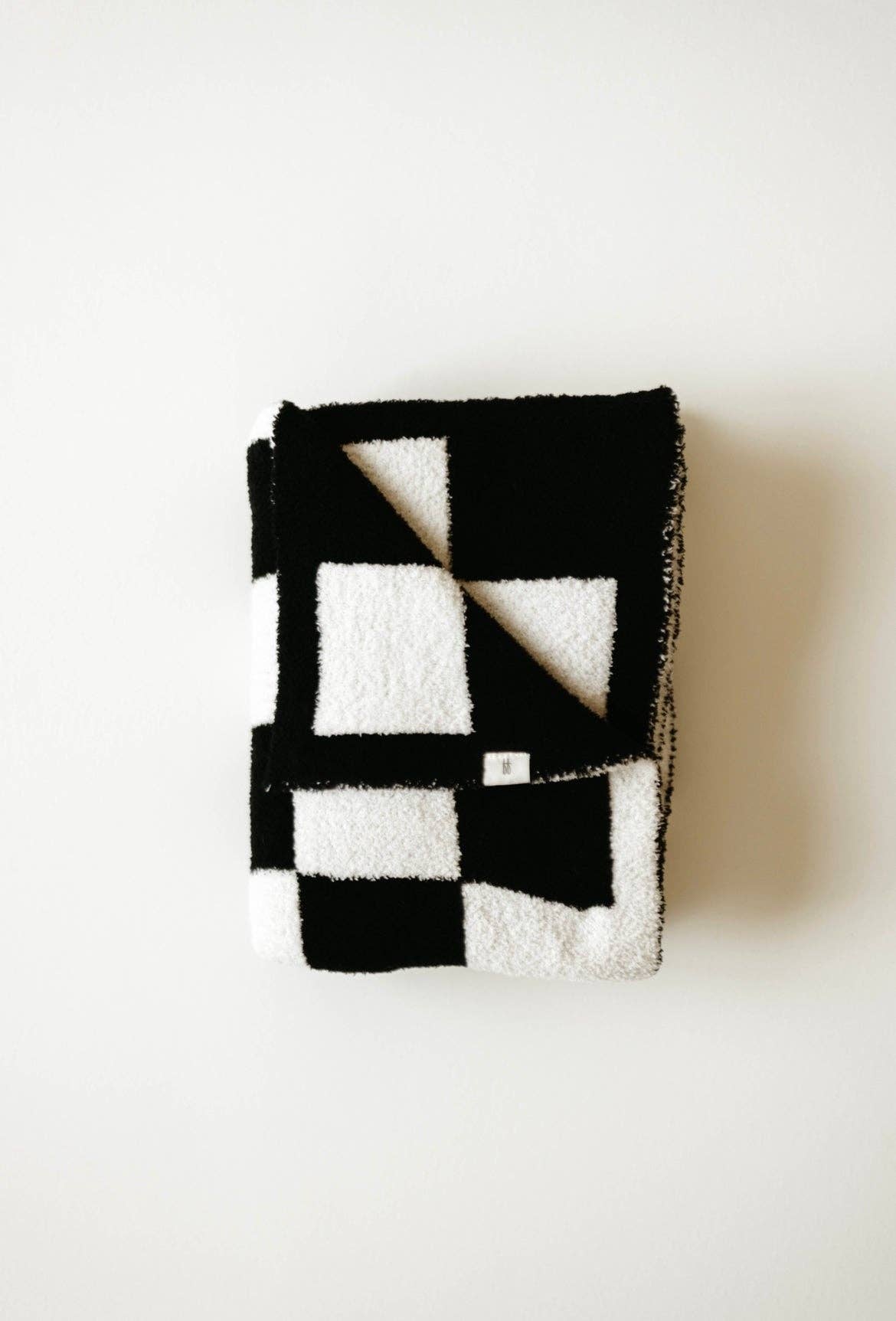 Forever French Baby - Plush Blanket | Black & White Checkerboard : Baby/Toddler 45x45