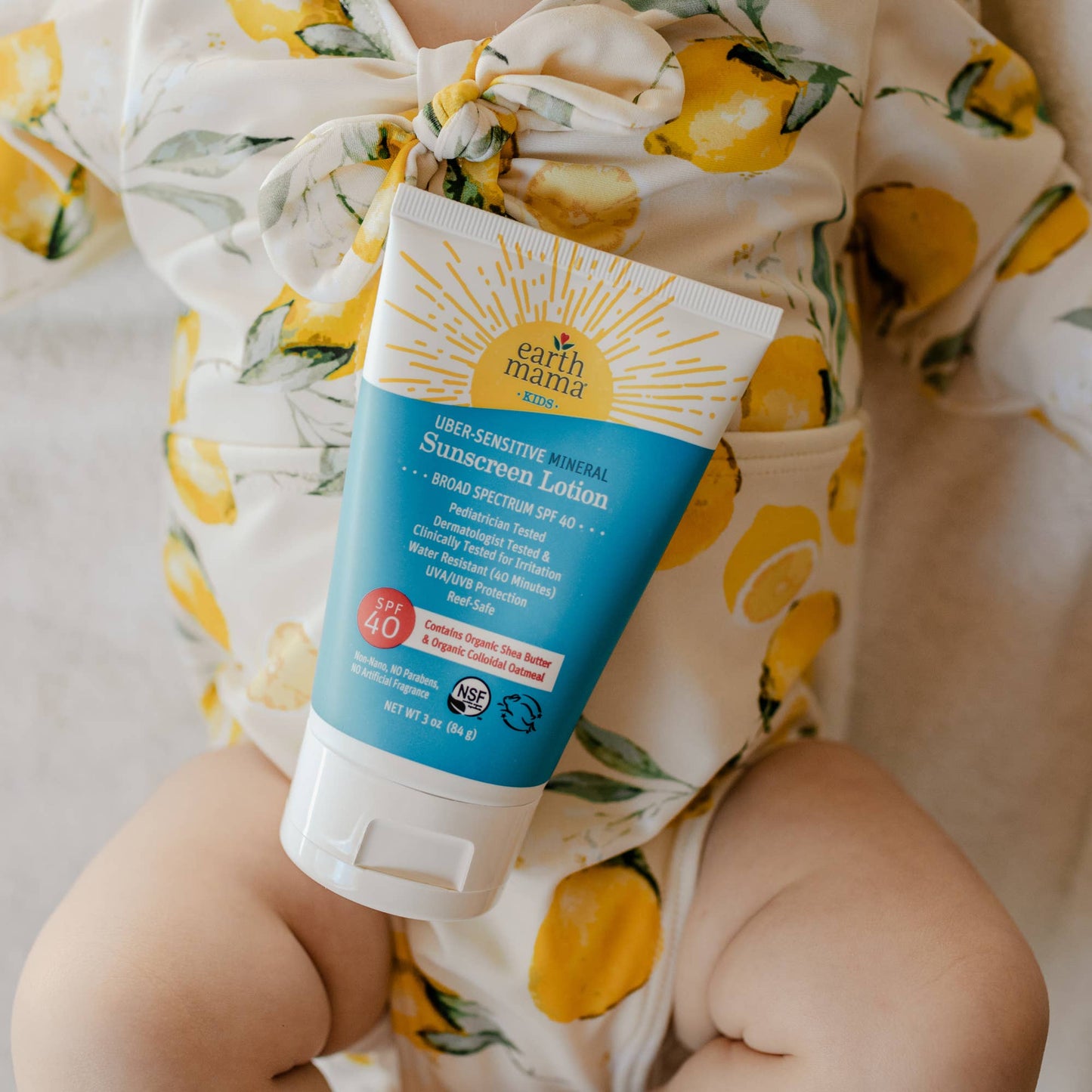 Earth Mama Organics - Uber-Sensitive Mineral Sunscreen Lotion - SPF 40