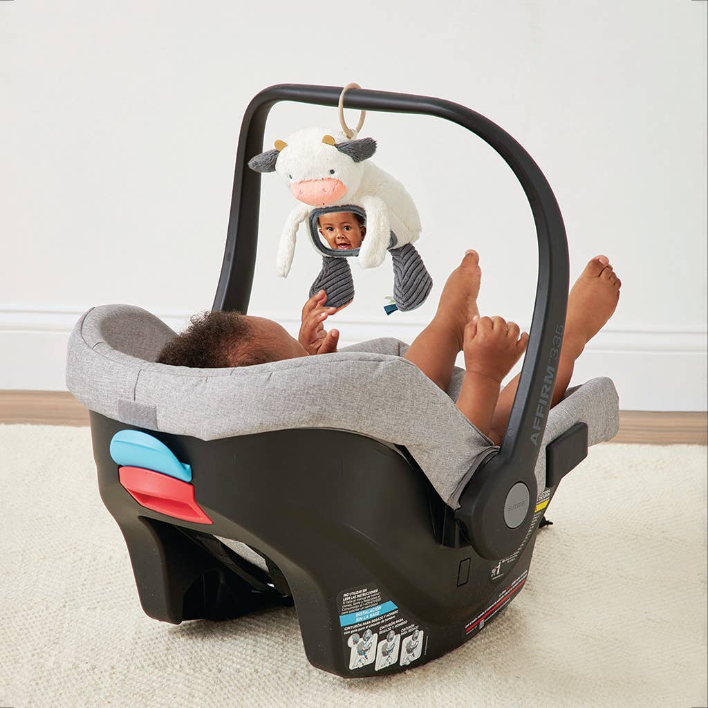 Itzy Ritzy - Carmen The Cow - Itzy Bitzy Mirror™ Travel + Tummy Time Toy