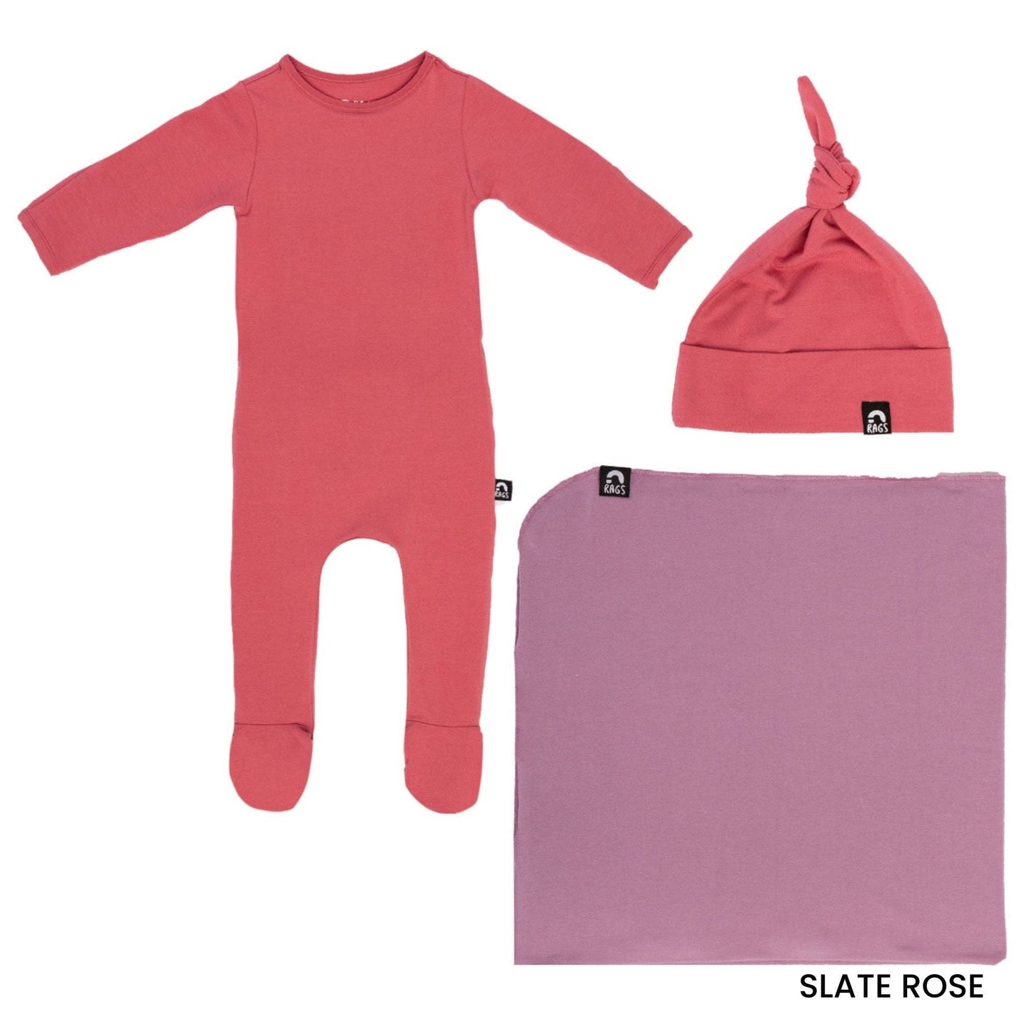 RAGS - Essentials Peekabooty™ Newborn Bundle - 'Newborn Gift Bundle in Multiple Colors': Bluesteel / 0-3M