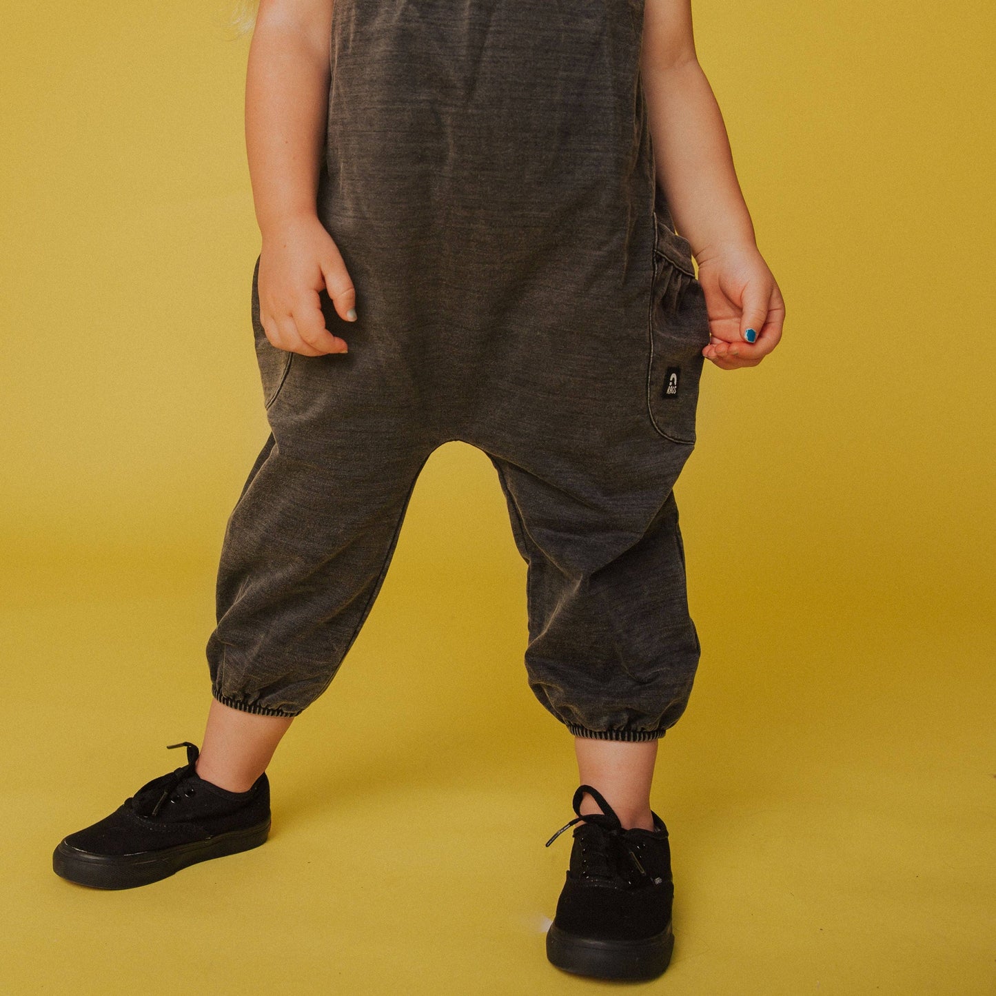 RAGS - Strappy Jumper - 'Washed Black Denim'