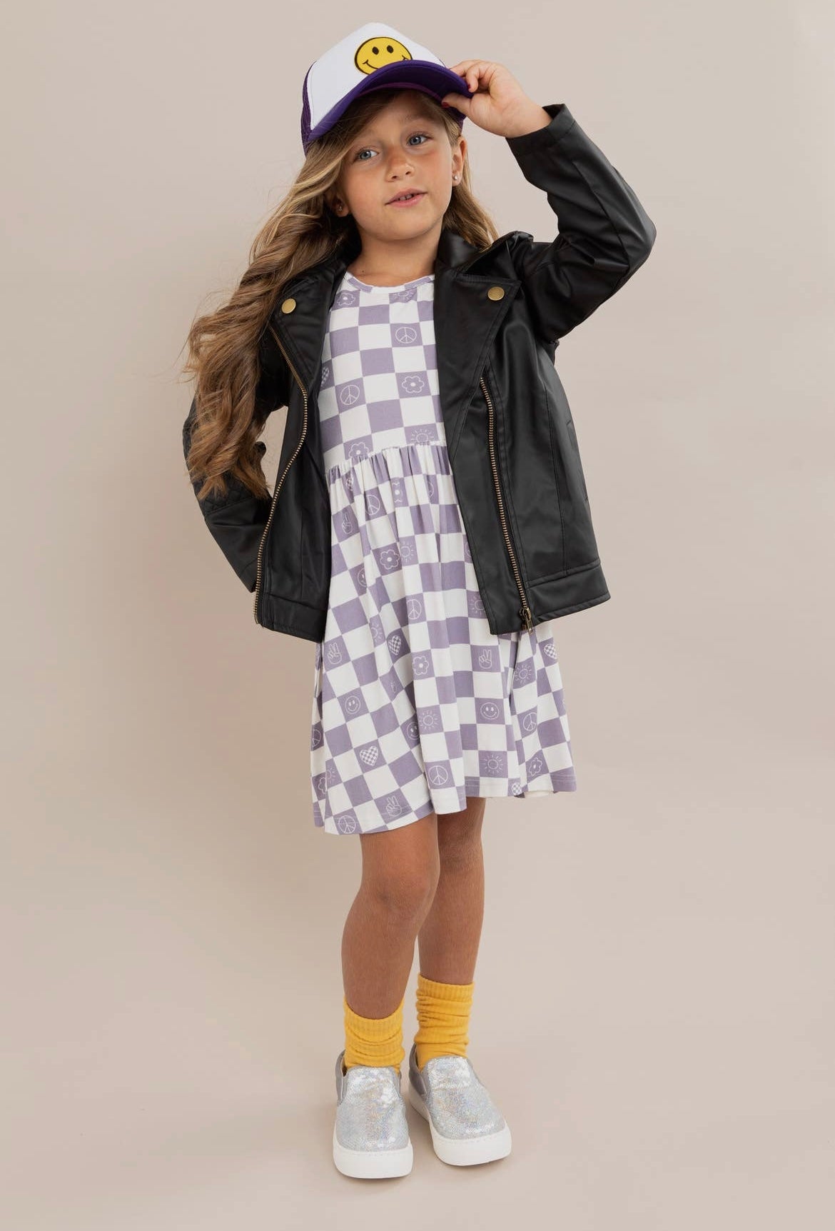 Bamboo Dress - Check It Out - Lavender