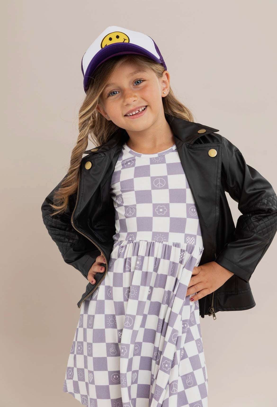 Bamboo Dress - Check It Out - Lavender