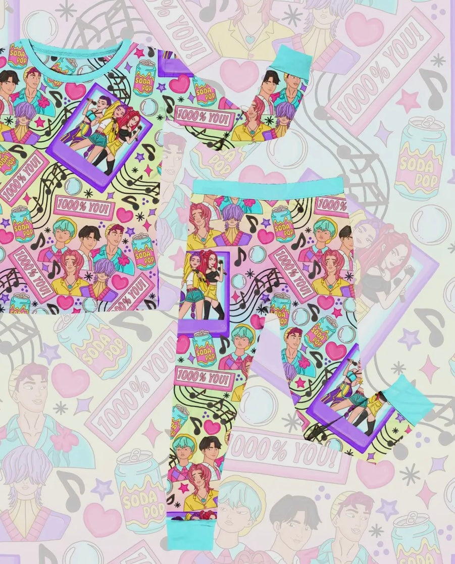 K-Pop Pajamas - 2 Piece Bamboo Set