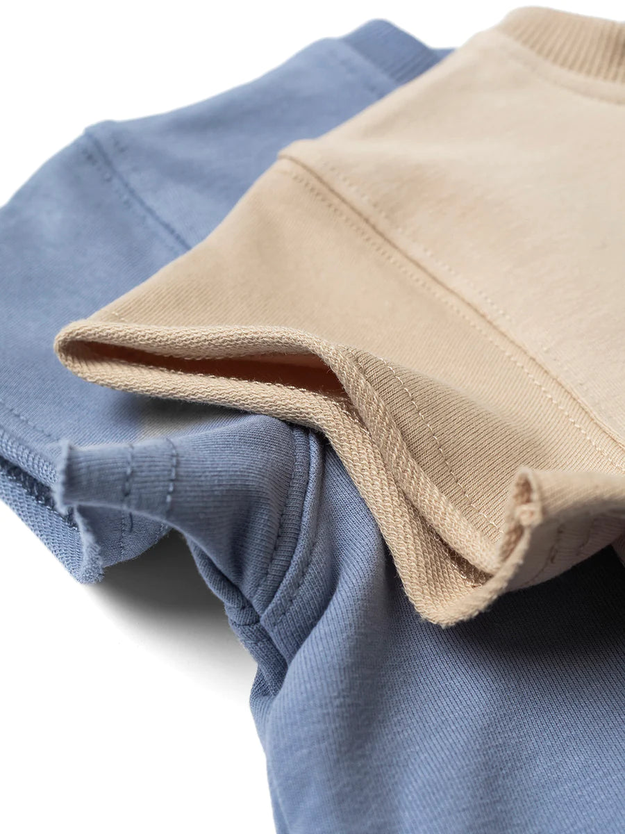 LITTLE BIPSY - RAW EDGE CREWNECK - SKY BLUE