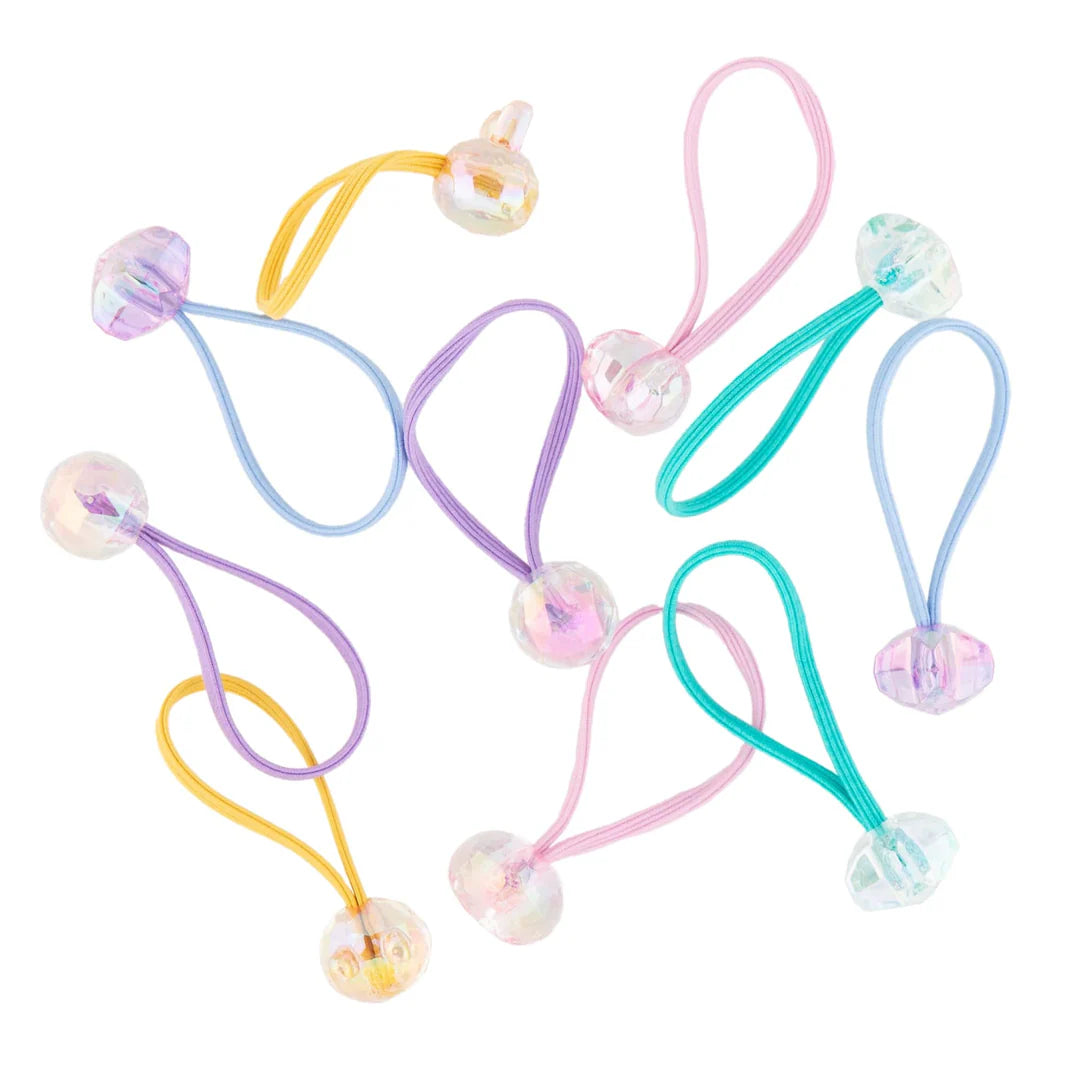 IRIDESCENT HAIR ELASTIC - 10PC BOX SET