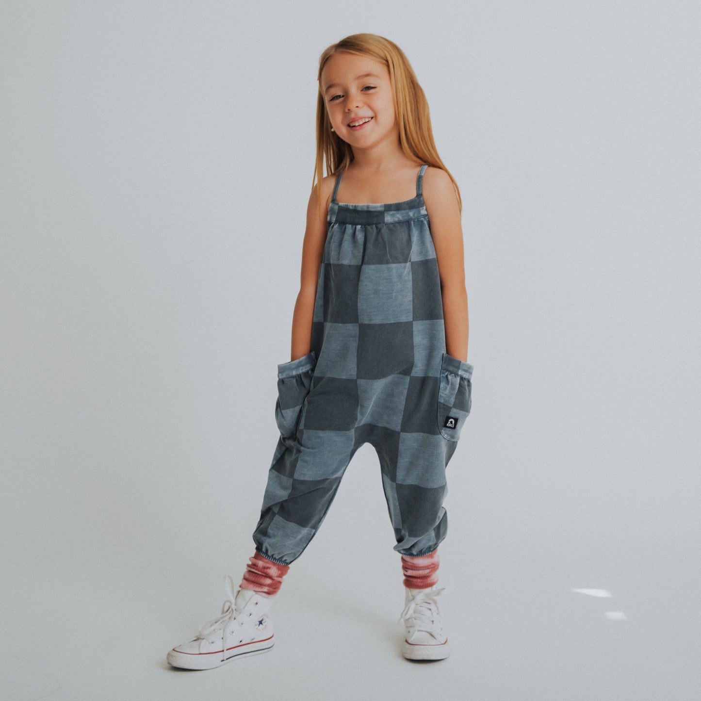 RAGS - Strappy Jumper - Blue Denim Check