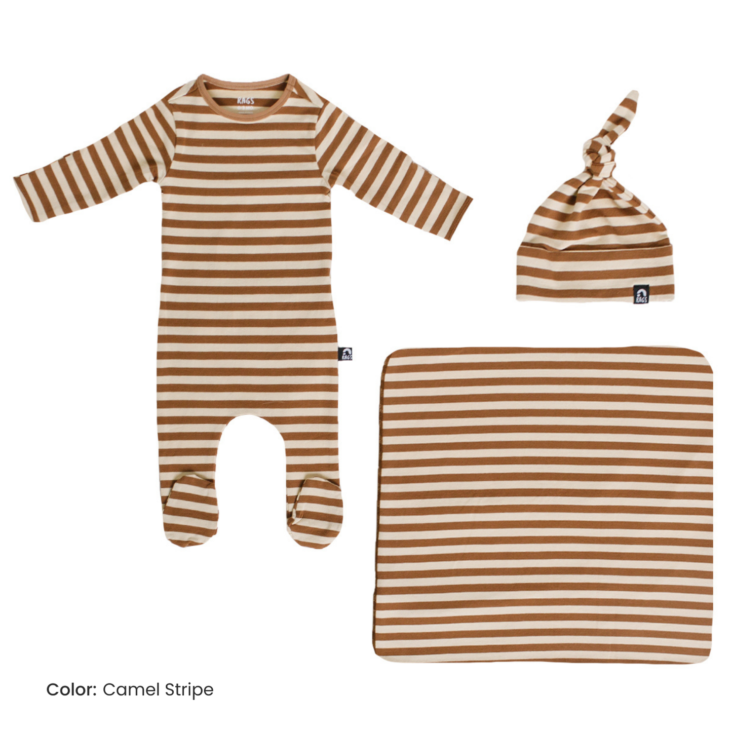 RAGS - Essentials Peekabooty™ Newborn Bundle - 'Newborn Gift Bundle in Multiple Colors': Bluesteel / 0-3M