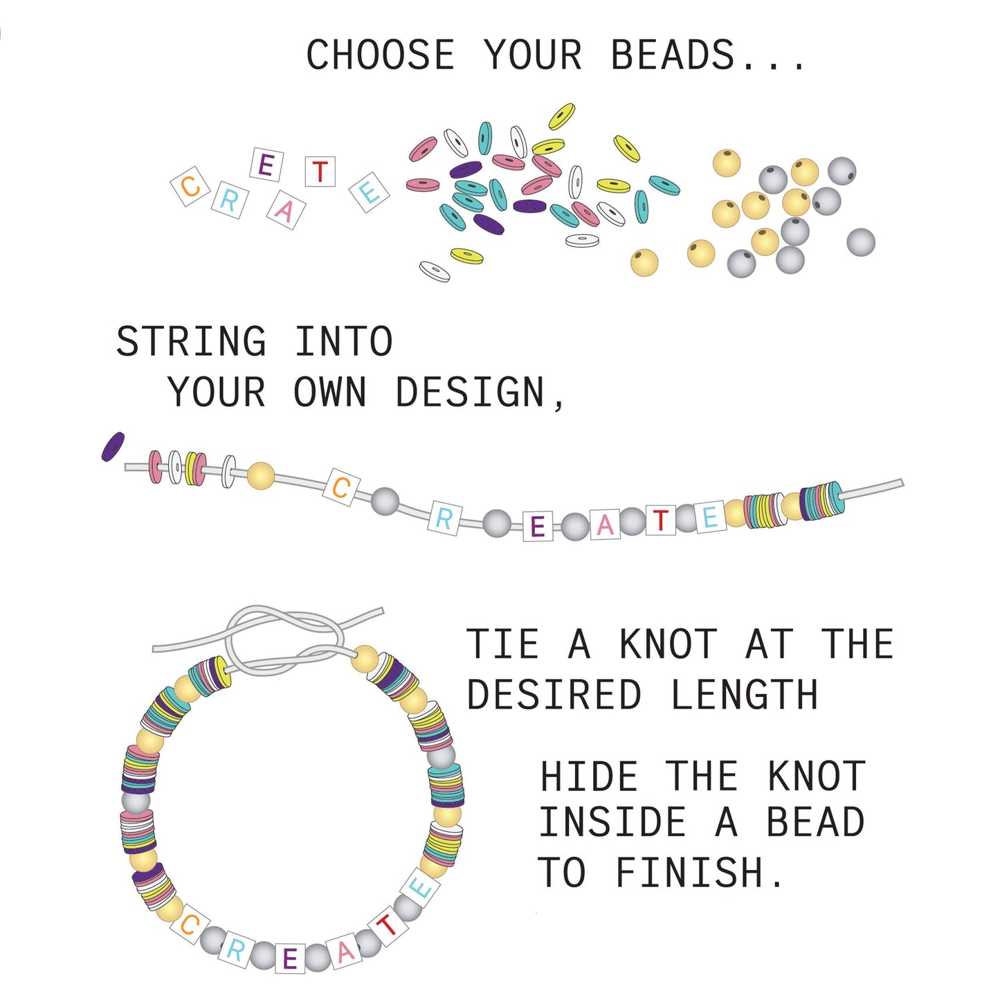 Jewelry Made by Me - Blush HAPPY DIY Jar DIY Bead Kit