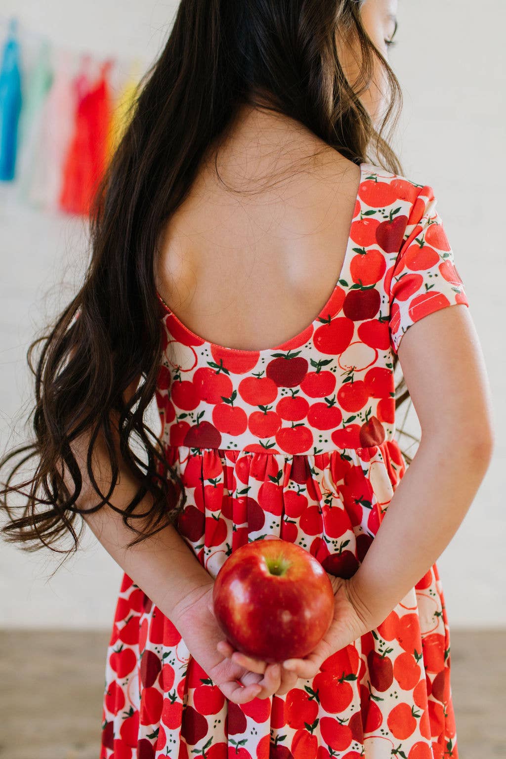 Ollie Jay - Classic Twirl Dress in Apple | Girls BACK TO SCHOOL Dress