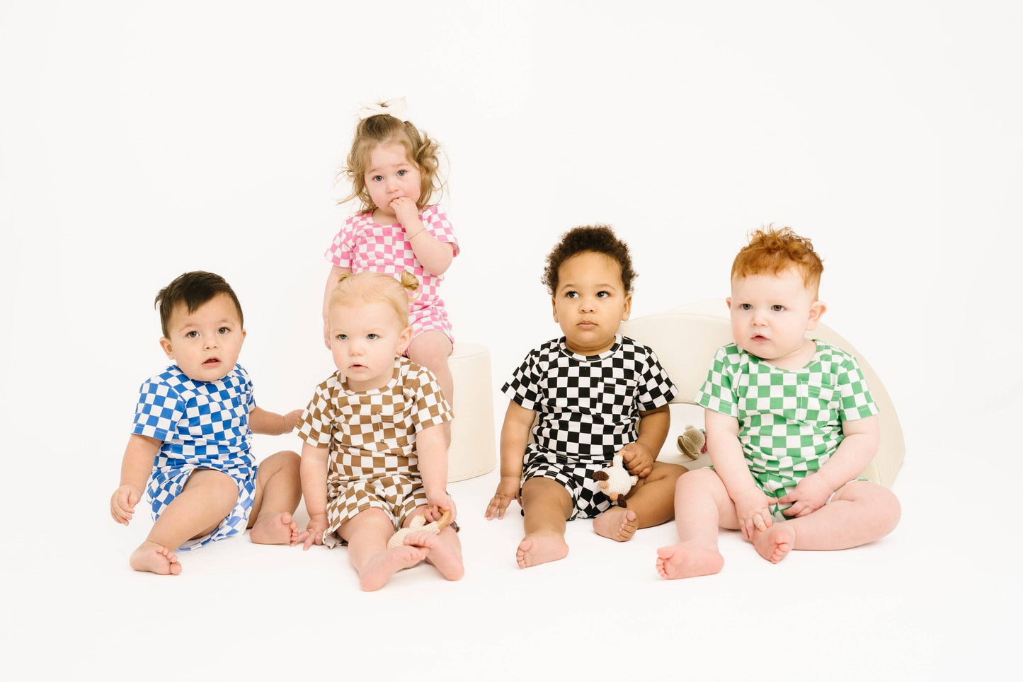 Little One Shop - Brown Checkered Pocket Set