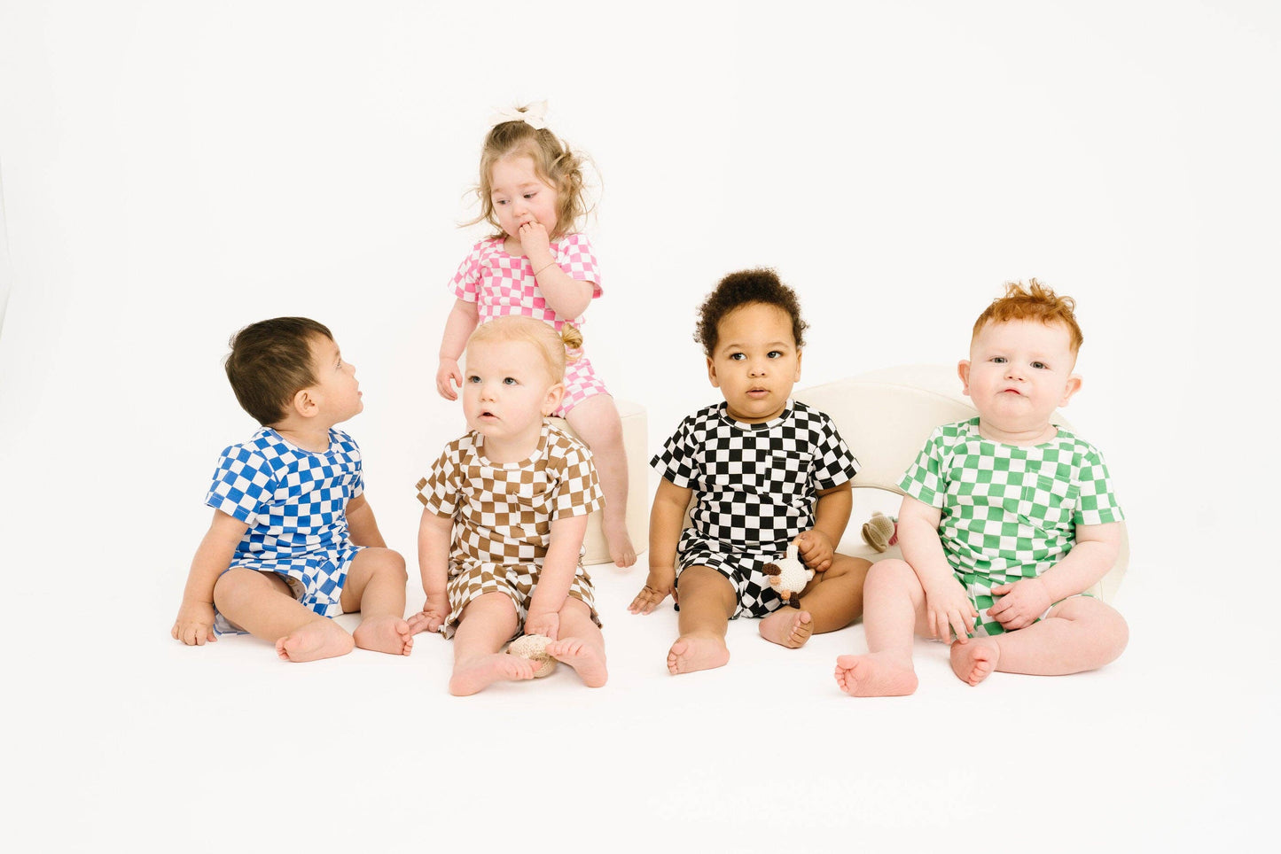 Little One Shop - Brown Checkered Pocket Set