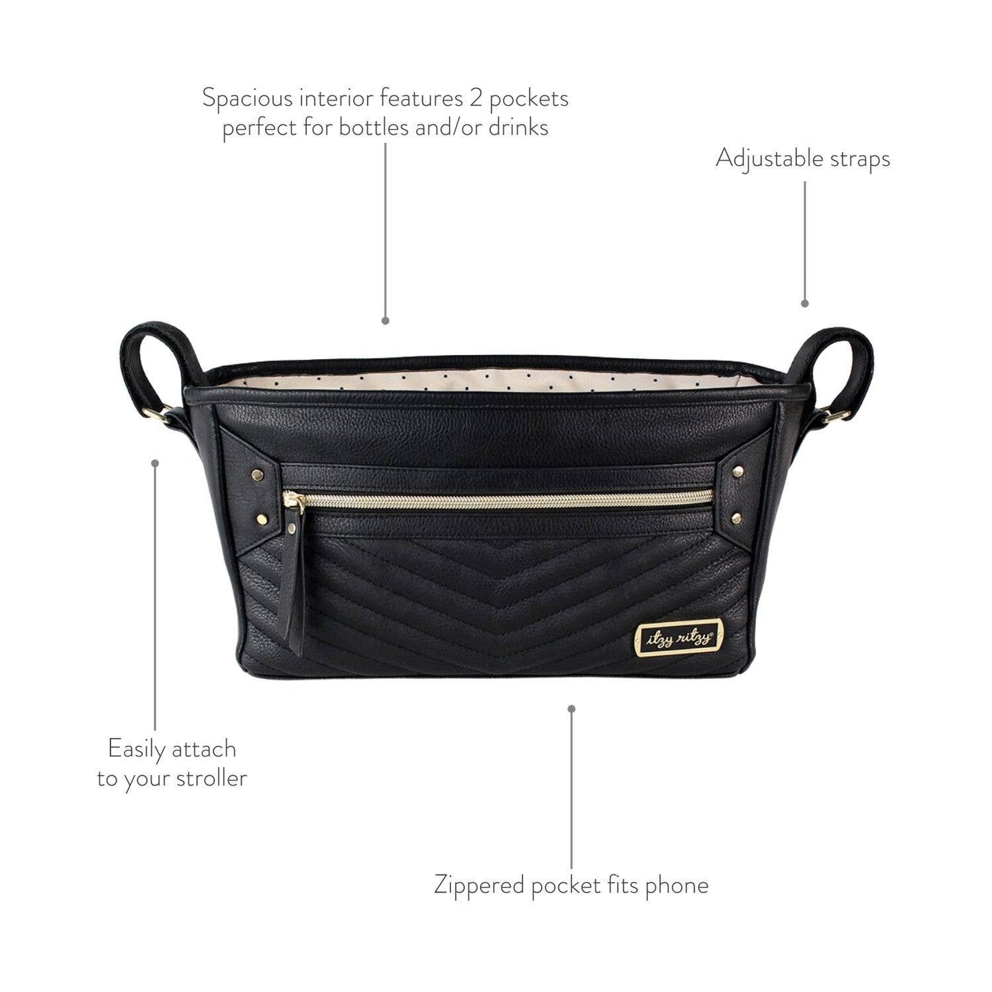 Itzy Ritzy - Cognac Travel Stroller + Wagon Caddy