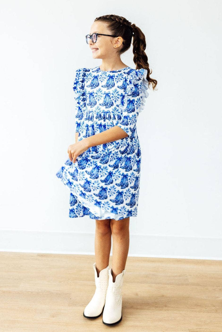 Southern Belle - Sleeve Ruffle Twirl Dress