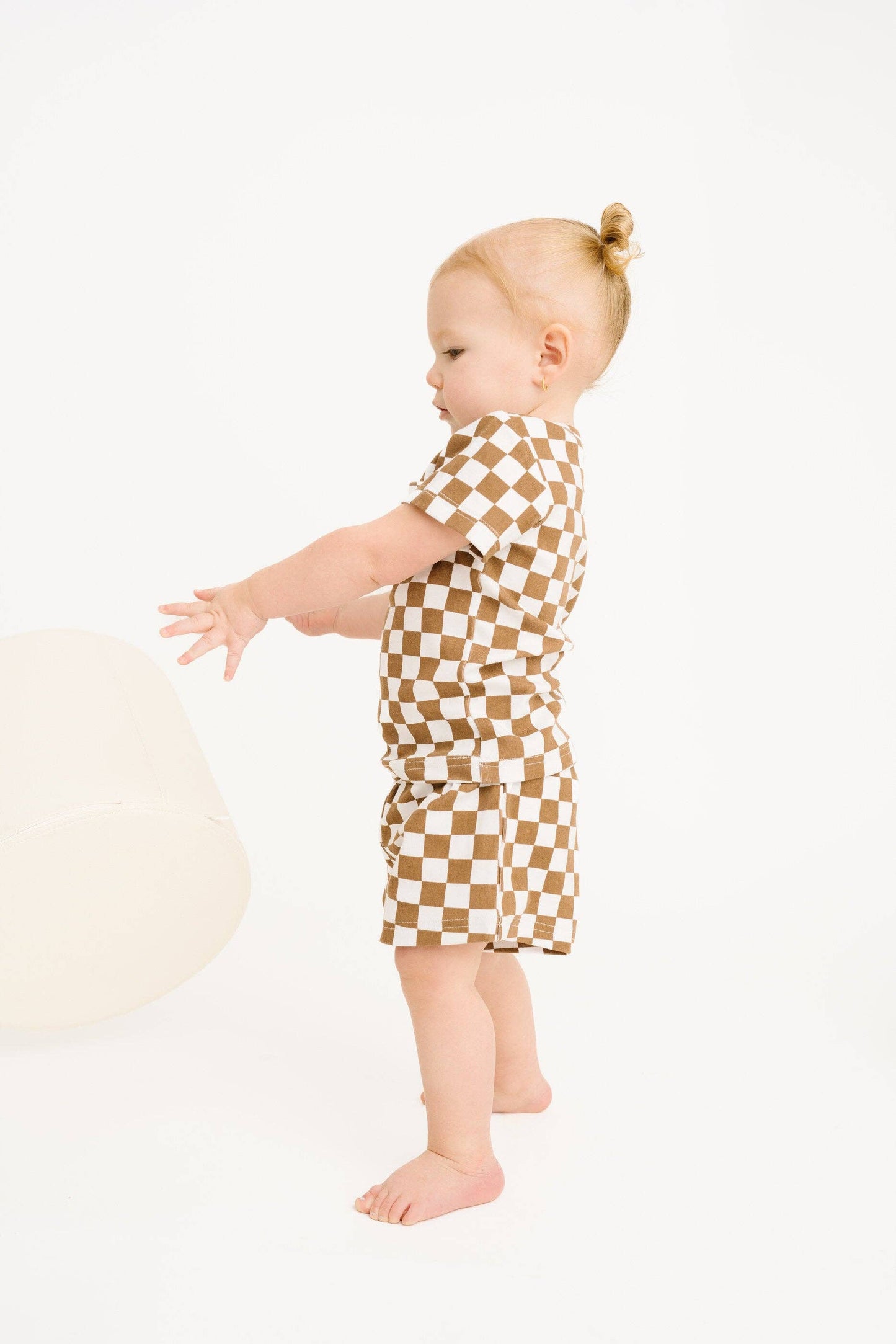 Little One Shop - Brown Checkered Pocket Set