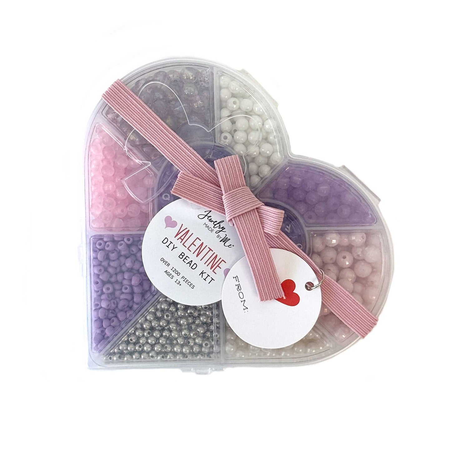 Jewelry Made by Me - Purple Valentine Heart Box DIY Bead Kit