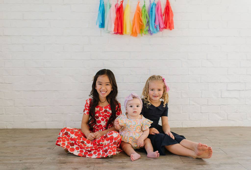 Ollie Jay - Classic Twirl Dress in Apple | Girls BACK TO SCHOOL Dress