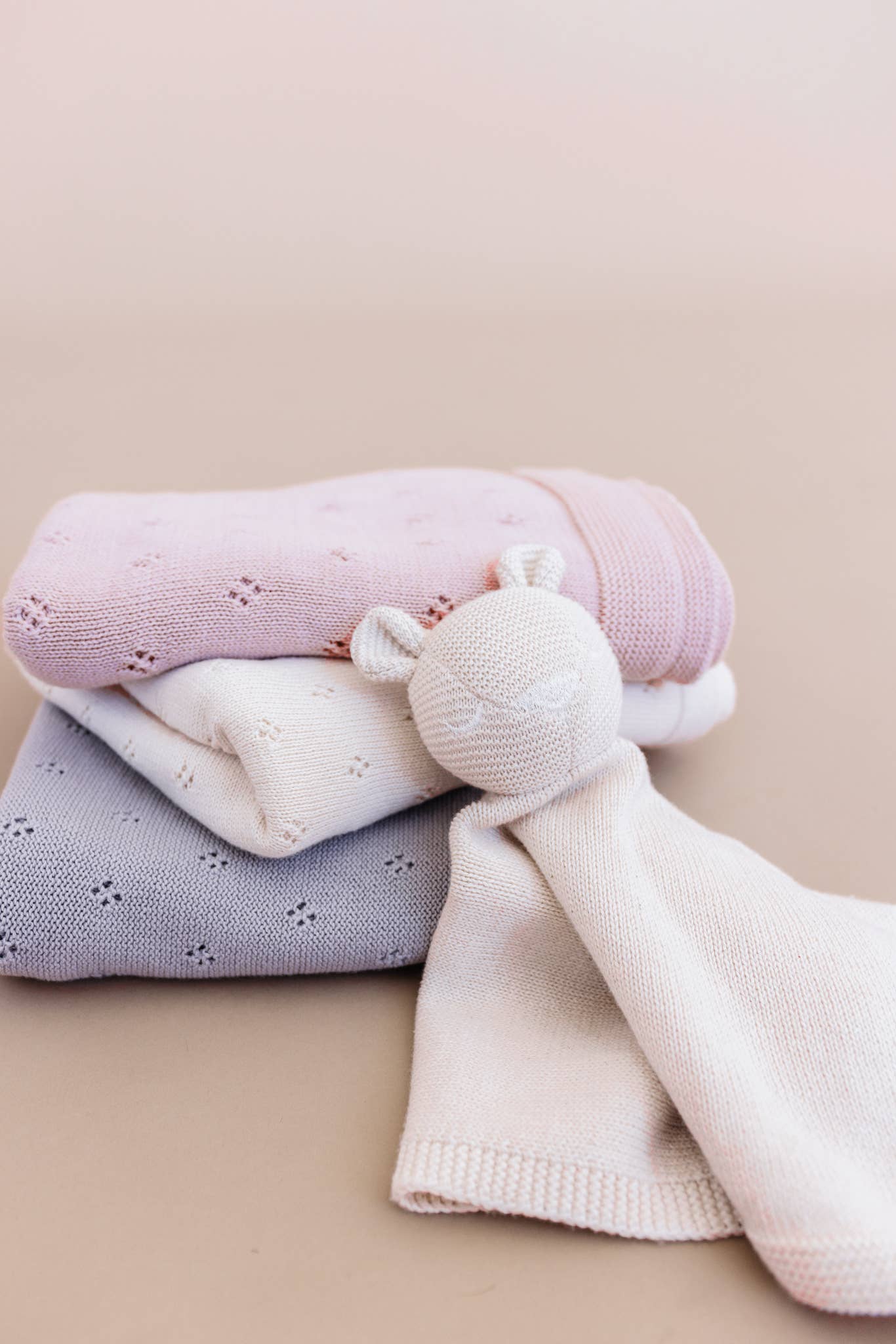 The Blueberry Hill - Heirloom Pique Blanket Cream Organic Cotton Baby Gift Summer