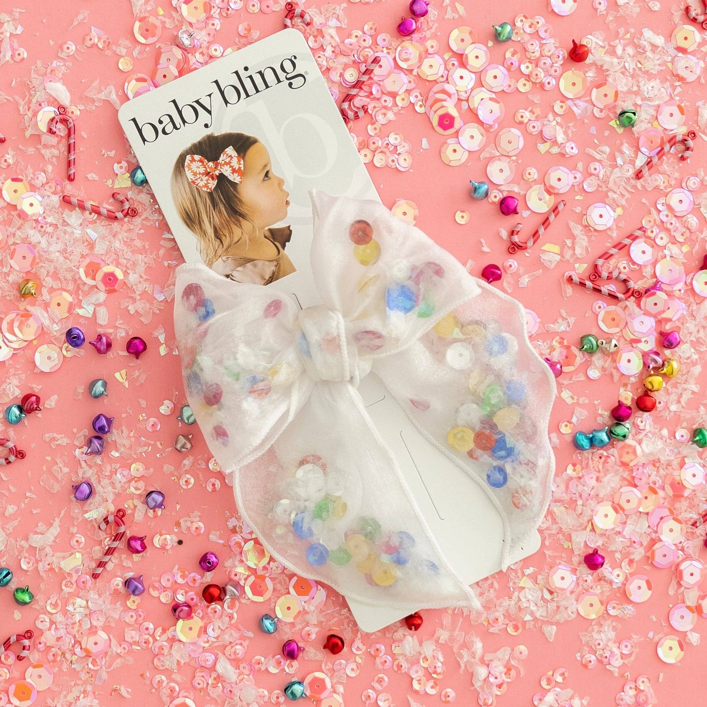 Baby Bling Bows - POINTED BIG BELLE CLIP: winter party