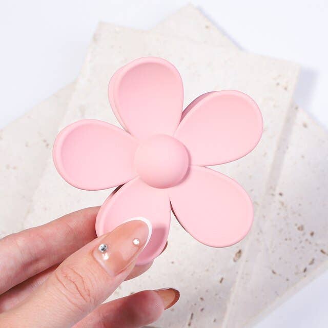 Cheeky Plum - Oversized Hair Clip - Daisy Pink
